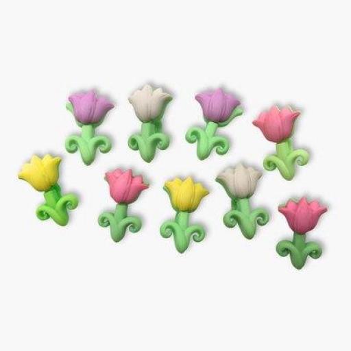 Botones decorativos tulipanes Tiny Tulips - Bolsa