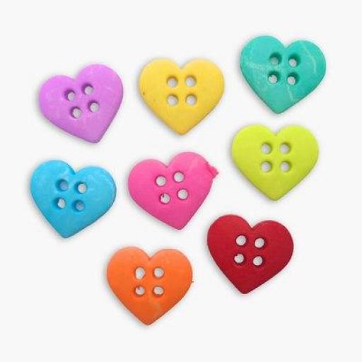 Botones decorativos corazones Colourful Hearts - Bolsa