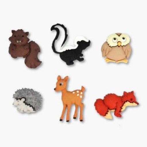 Botones decorativos animales del bosque Forest Babies - Bolsa