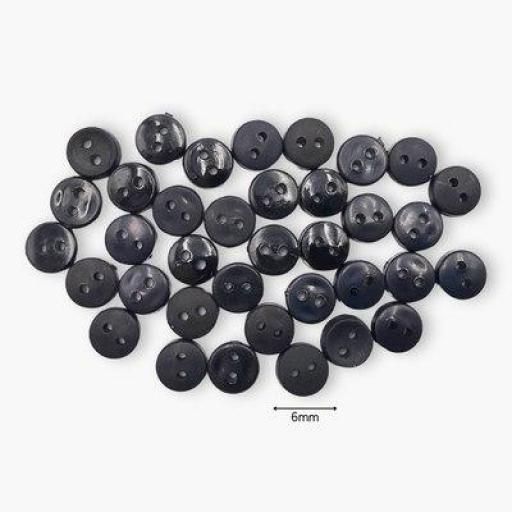 Botones decorativos Tiny Black - Bolsa [0]