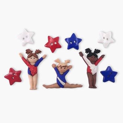 Botones decorativos gimnastas Tiny Tumblers - Bolsa