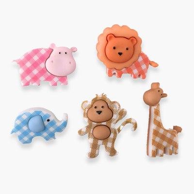 Botones decorativos animales Baby Safari - Bolsa