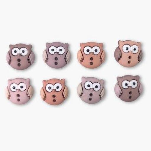 Botones decorativos buhos Sew Cute Owls - Bolsa