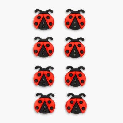 Botones decorativos mariquitas Sew Cute Ladybugs - Bolsa