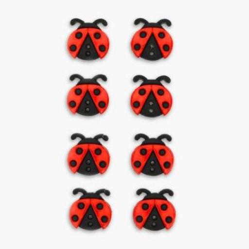 Botones decorativos mariquitas Sew Cute Ladybugs - Bolsa