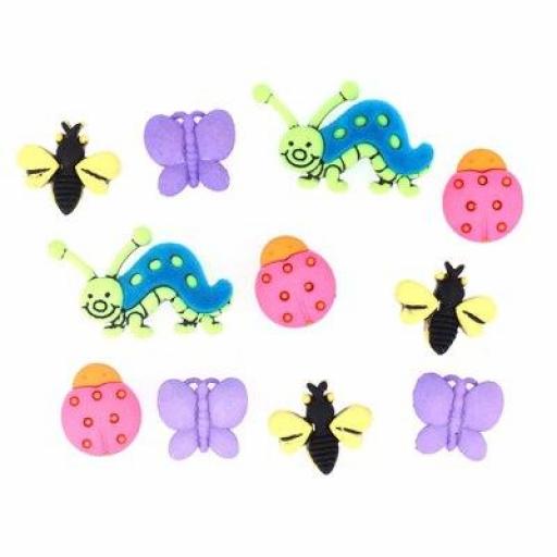 Botones decorativos insectos Cutsie Bugs - Bolsa