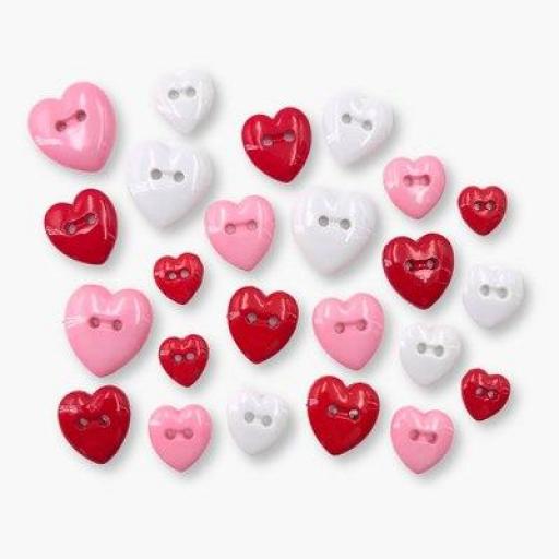 Botones decorativos corazones Heart Breaker 6 mm - Bolsa