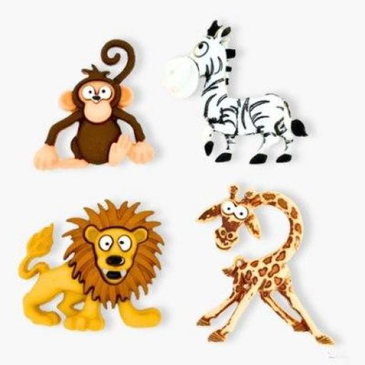 Botones decorativos animales Silly Safari - Bolsa
