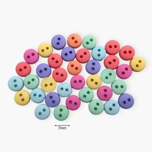 Botones decorativos mini redondos Tiny Garden vivos - Bolsa
