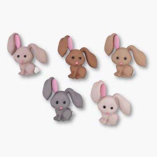 Botones decorativos conejos Hop Hop - Bolsa