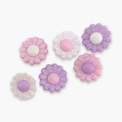 Botones decorativos margaritas Shimmer Daisies - Bolsa