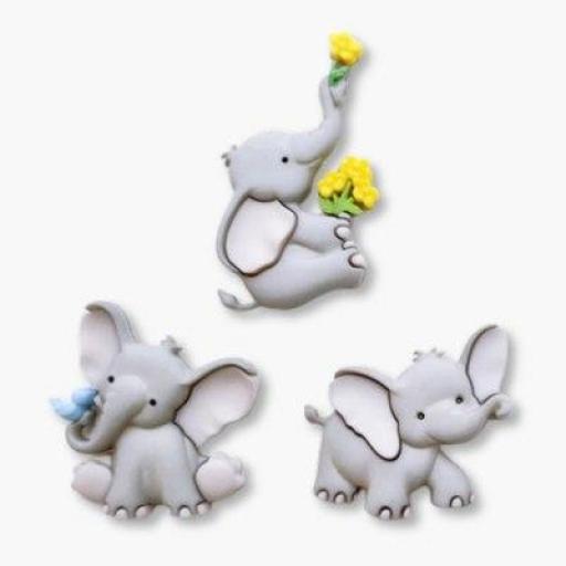 Botones decorativos elefantes Tiny Trunks - Bolsa [0]
