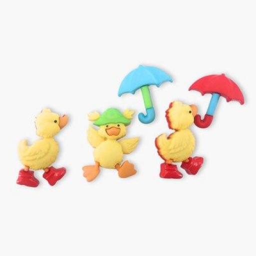 Botones decorativos patos y paraguas Puddle Jumpers - Bolsa