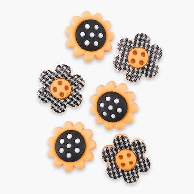 Botones decorativos girasoles y margaritas Country Sunshine - Bolsa