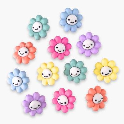 Botones decorativos flores sonrientes Happy Little Flowers - Bolsa