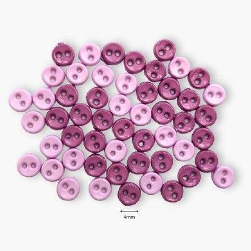 Botones decorativos micro redondos Lavender C8444 - Bolsa [0]