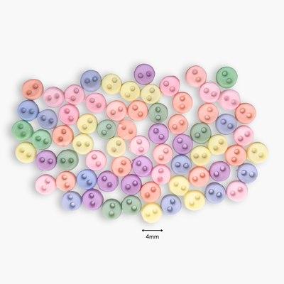 Botones decorativos micro redondos pastel - Bolsa