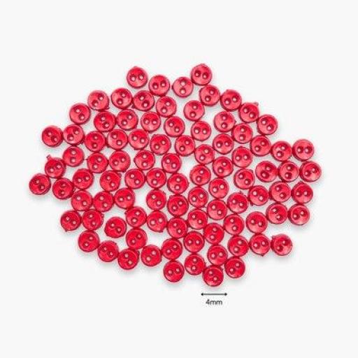 Botones decorativos microbotones rojos - Bolsa [0]