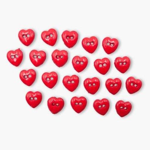 Botones decorativos corazones Tiny Hearts 10 mm - Bolsa