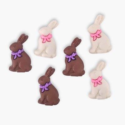 Botones decorativos conejos Chocolate Bunnies - Bolsa