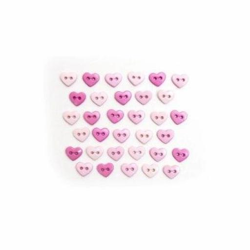 Botones decorativos microcorazones Lily 6 mm - Bolsa