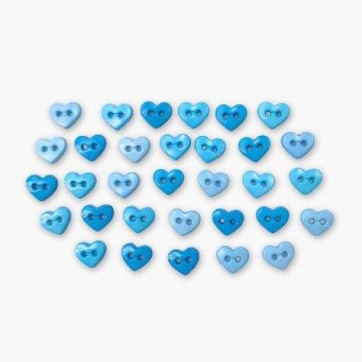 Botones decorativos microcorazones Ocean Breeze 6 mm - Bolsa
