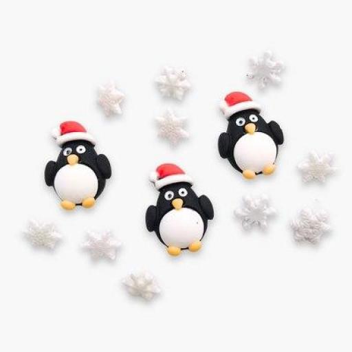 Botones decorativos pinguinos Holiday Penguins - Bolsa [0]