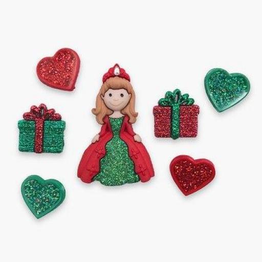 Botones decorativos princesa A Princess for Christmas - Bolsa