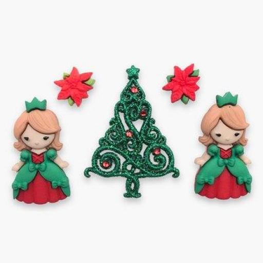 Botones decorativos princesas Christmas Princesses - Bolsa