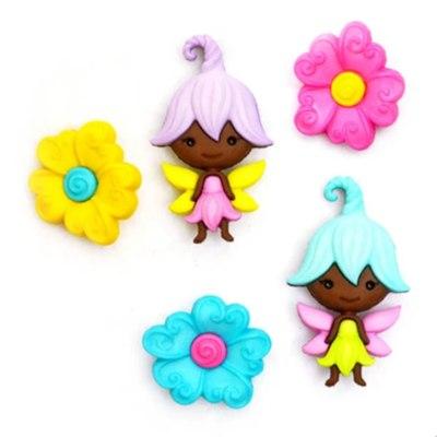 Botones decorativos de hadas y flores - Bolsa