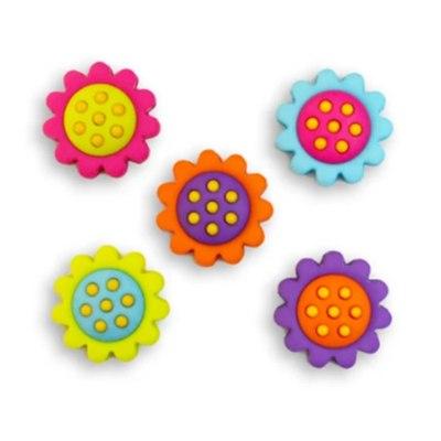 Botones decorativos de flores multicolor - Bolsa