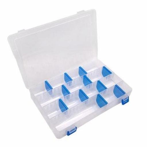 Caja para accesorios compartimentos ajustables