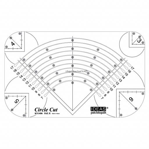 Plantilla Circle-Cut IDEAS – Círculos perfectos de 3 a 17 cm para patchwork y costura