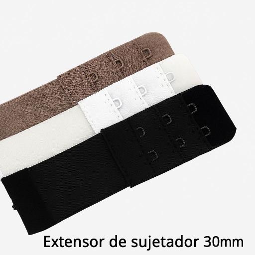 Extensor Alargador de sujetador 30mm - Blanco, Negro, Vison - CALIDAD PREMIUM