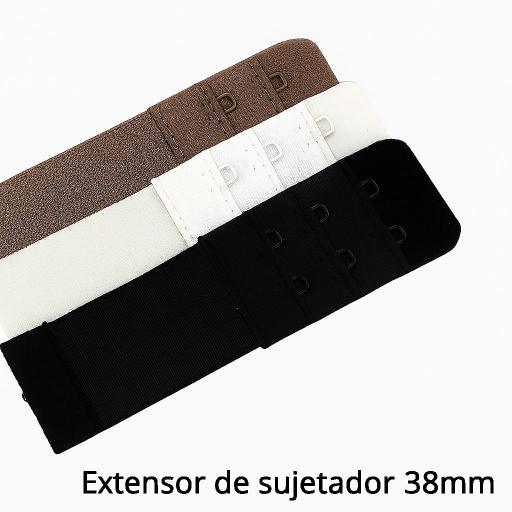 Extensor Alargador de sujetador 38mm - Blanco, Negro, Vison - CALIDAD PREMIUM