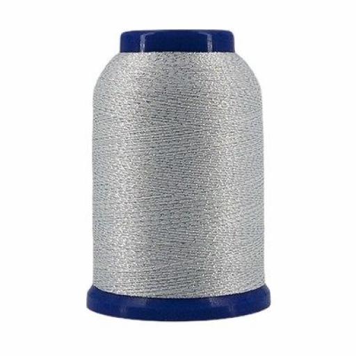 Hilo Fujix Woollie Lock Lame remalladora blanco DXWL501 - 1000 m [0]