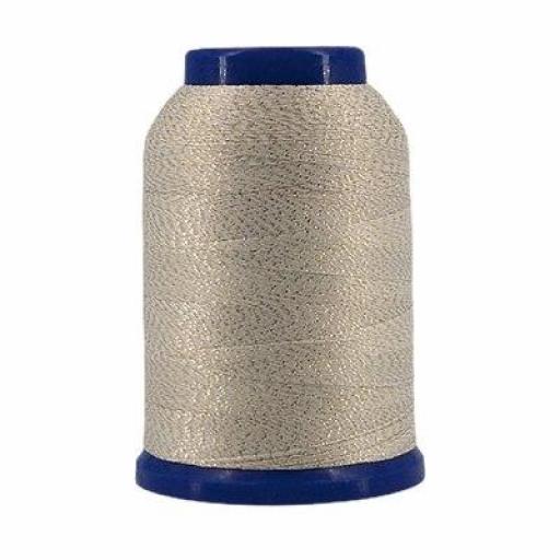 Hilo Fujix Woollie Lock Lame remalladora blanco DXWL503 - 1000 m
