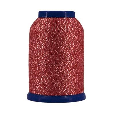 Hilo Fujix Woollie Lock Lame remalladora rojo DXWL507 - 1000 m