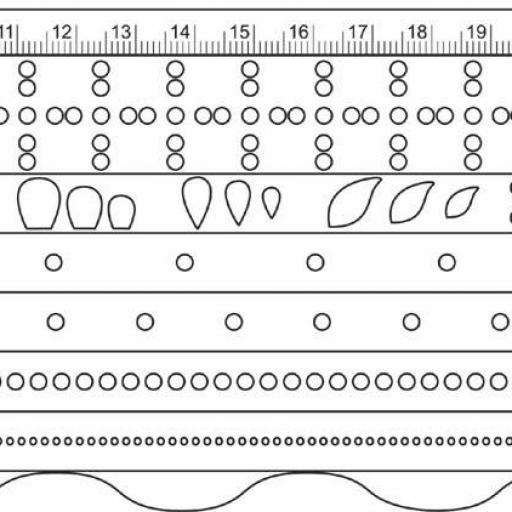 Plantilla IDEAS para marcar puntos de bordado 30 x 8,5 cm CALIDAD PROFESIONAL [0]
