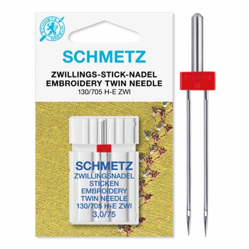 SCHMETZ - Aguja Gemela para Bordado