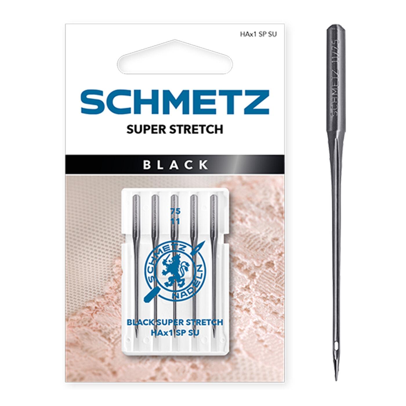 SCHMETZ - Agujas Black Super Stretch