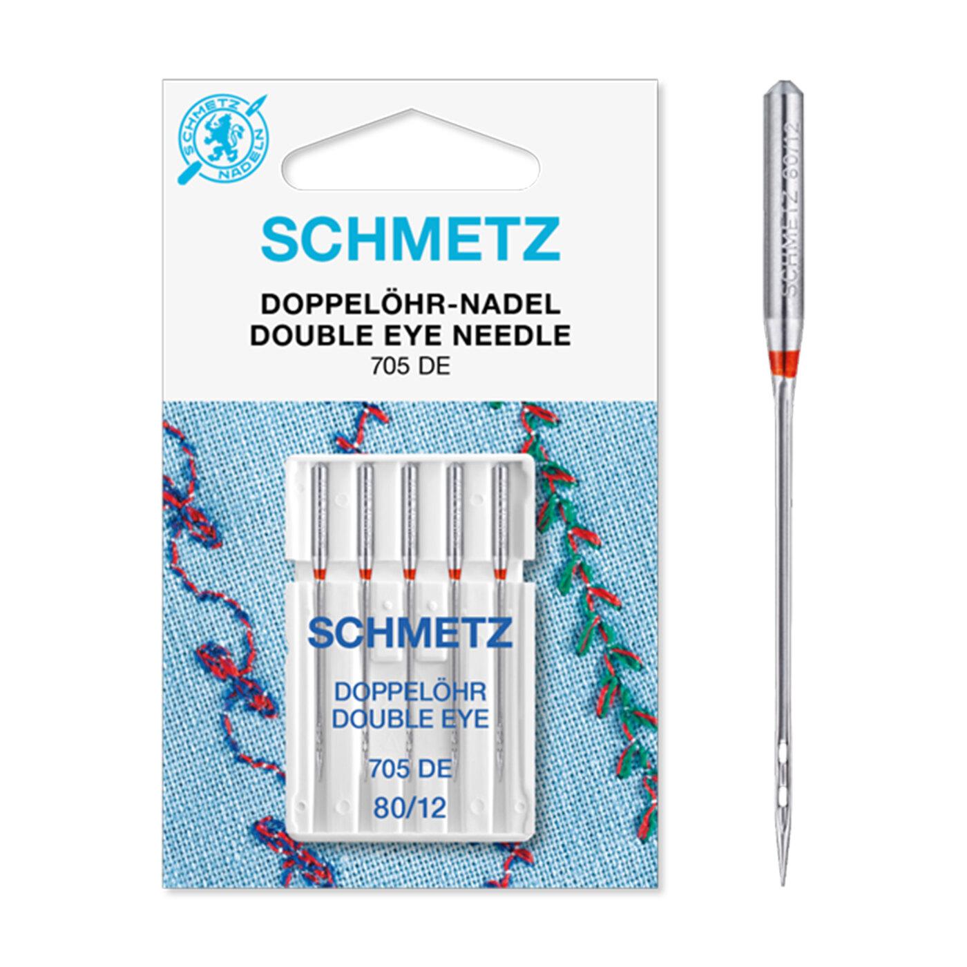 SCHMETZ - Agujas Doble Ojo Nº 80 - 5 uds