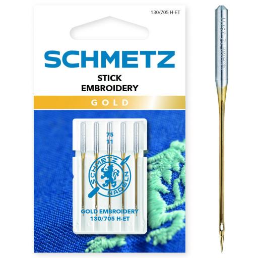 SCHMETZ - Agujas Gold Embroidery para bordado