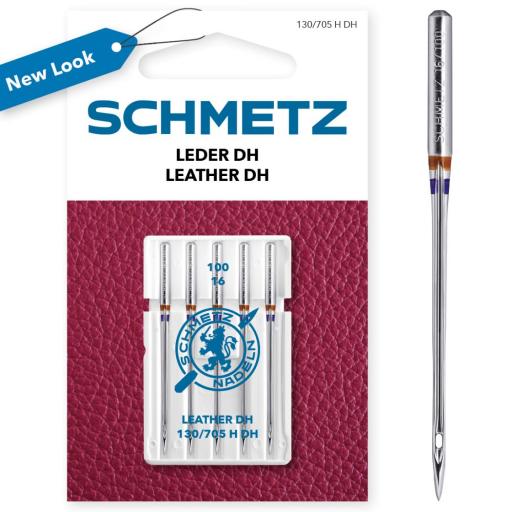 SCHMETZ - Agujas Leather DH Cuero Duro Nº 100 - 5 uds