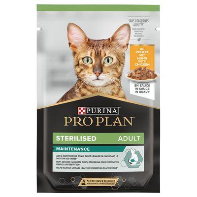 PURINA PRO PLAN STERILISED SOBRE DE POLLO EN SALSA PARA GATOS ESTERILIZADOS PACK 26X85GR