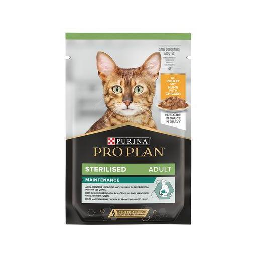 PURINA PRO PLAN STERILISED SOBRE DE POLLO EN SALSA PARA GATOS ESTERILIZADOS PACK 26X85GR