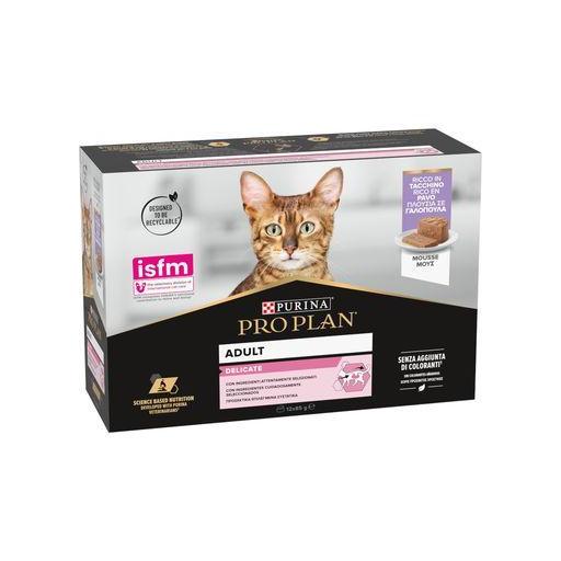 PURINA PRO PLAN ADULT DELICATED PAVO LATA PARA GATO PACK 24X85GR