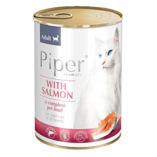 PIPER Comida húmeda para gatos adultos Piper  grain free salmón 400 g