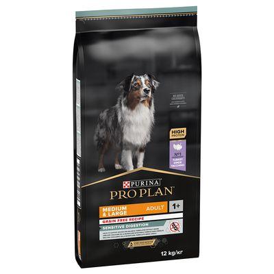 PURINA PRO PLAN MEDIUM & LARGE ADULT GRAIN FREE RECEIPE SENSITIVE DIGEST PAVO PIENSO PARA PERROS 12KG