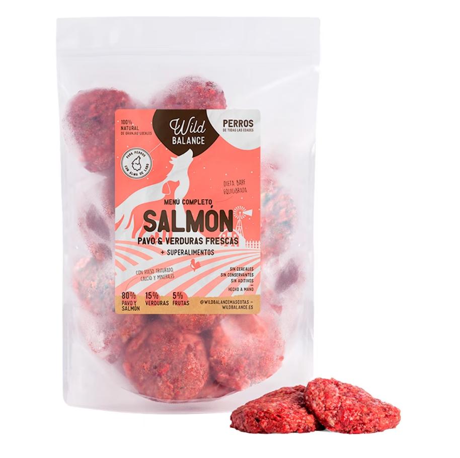 Menú BARF de salmón con verduras 1kg